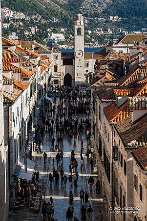 Croazia. Dubrovnik. Lo stradun.